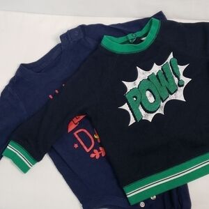 5/$30 GAP JOE FRESH Bundle Superhero Sweatshirt and Dad bodysuit